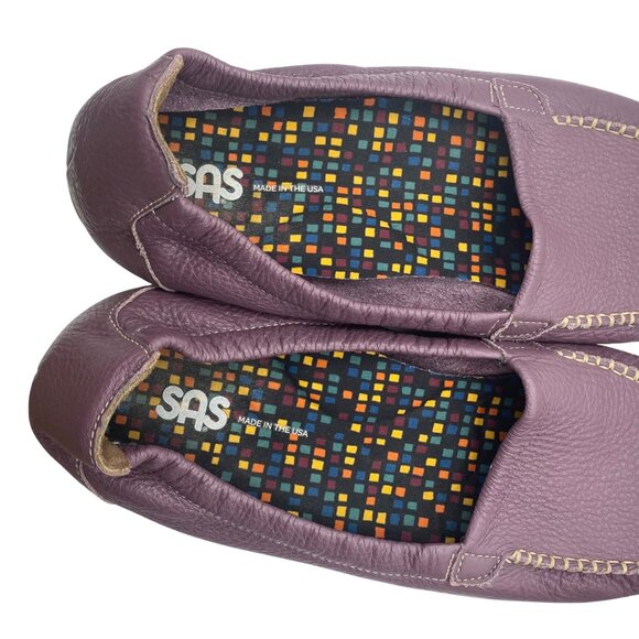 SAS Sunny Slip On Loafer Purple Pebbled Leather US 11 M Comfort Shoes USA Made - Picture 7 of 15